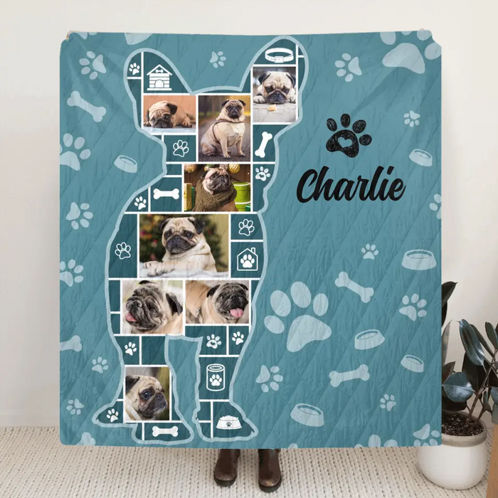 Custom Dog Photo Fleece Throw Blanket & Quilt - Gift Idea for Dog Lovers/Owners