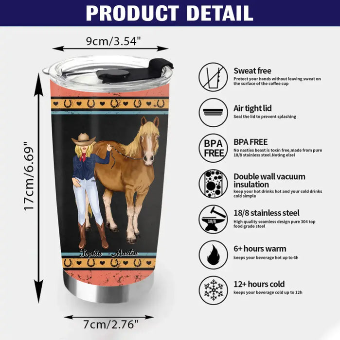Personalized Horse Lady Tumbler - Gift Idea For Horse Lovers - Only The Strongest Old Women Ride Horse