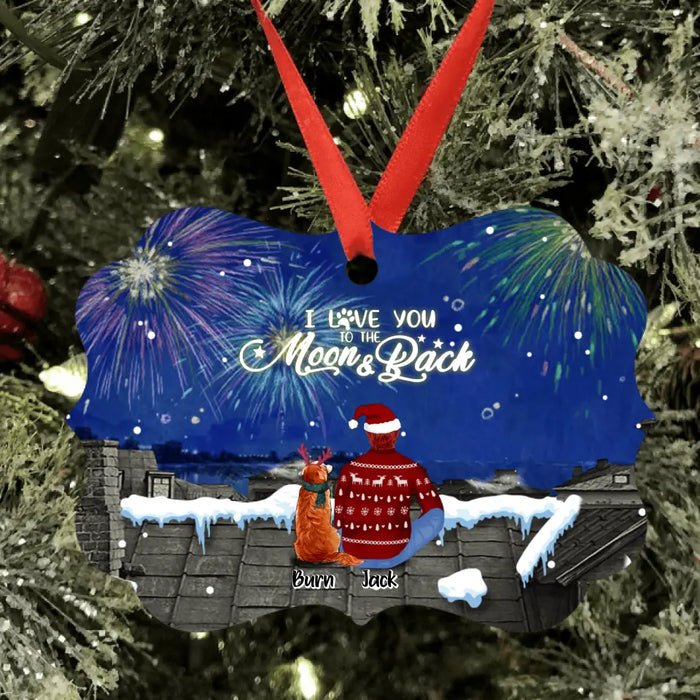 Personalized New Year With Family Ornament - Family With Up to 4 Pets - Gifts For Family - First Christmas Together As Hubby And Wife