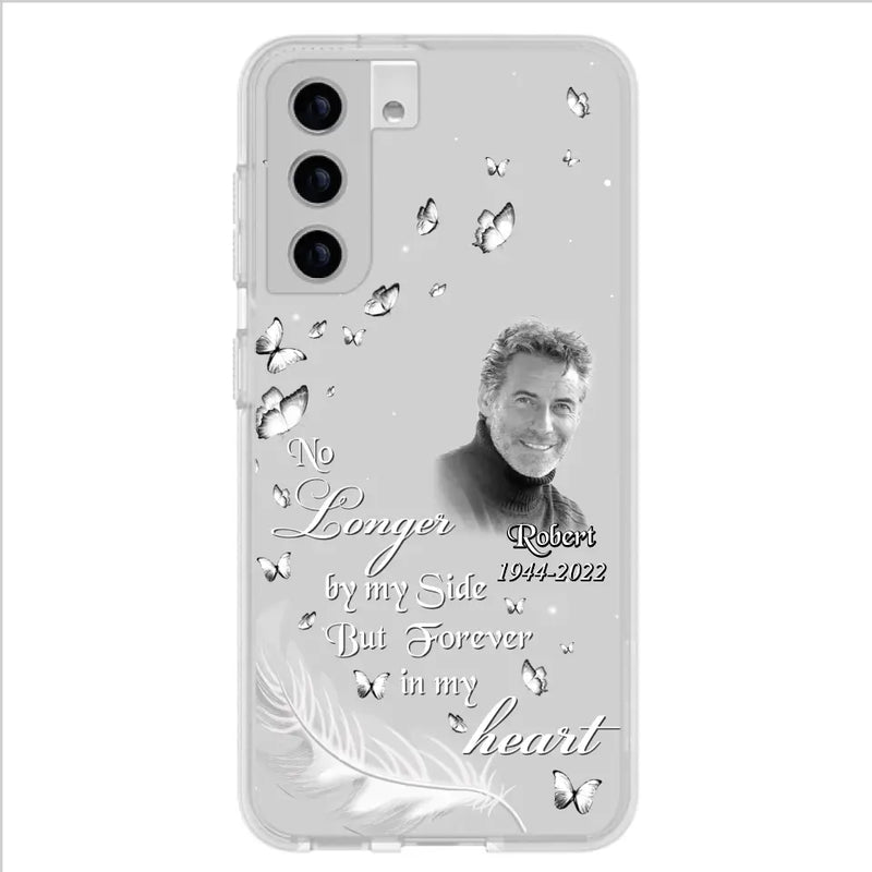 Custom Personalized Memorial Phone Case - Memorial Gift Idea For Family - Upload Photo - Case For iPhone/Samsung - No Longer By My Side But Forever In My Heart
