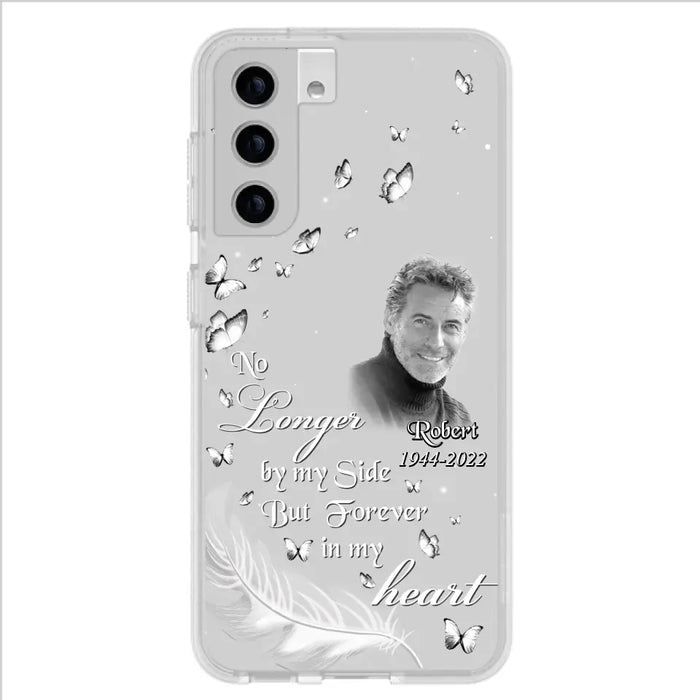 Custom Personalized Memorial Phone Case - Memorial Gift Idea For Family - Upload Photo - Case For iPhone/Samsung - No Longer By My Side But Forever In My Heart