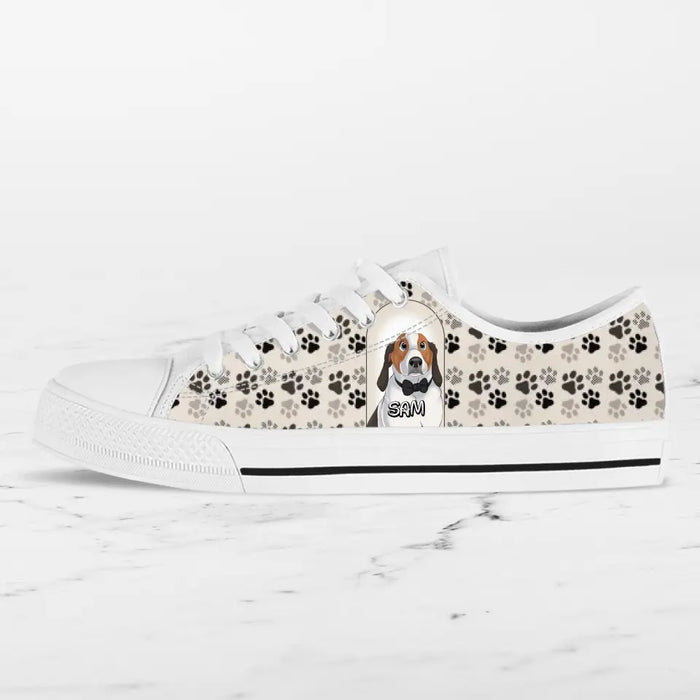 Personalized Dog Canvas Sneakers - Gift Idea for Dog Lovers