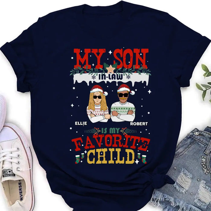 Personalized My Son Shirt/Hoodie - Christmas Gift Idea For Son - My Son In Law Is My Favorite Child