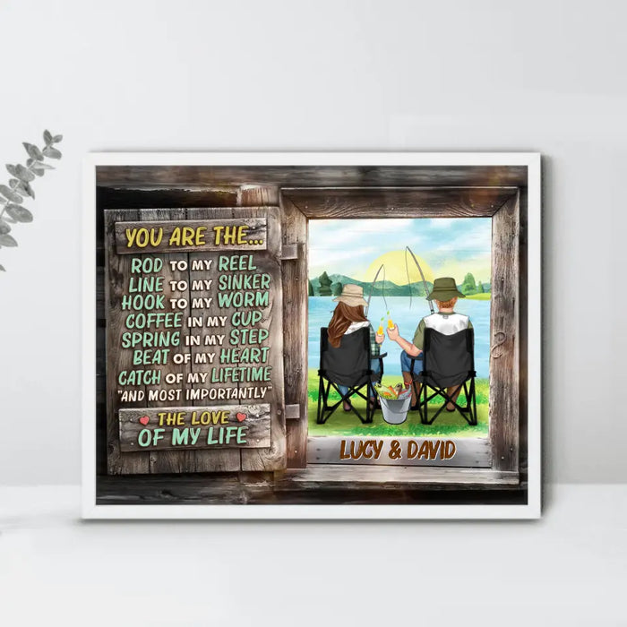 Personalized Fishing Couple Unframed Poster - Gift Idea for Couple - You Are The Rod To My Reel