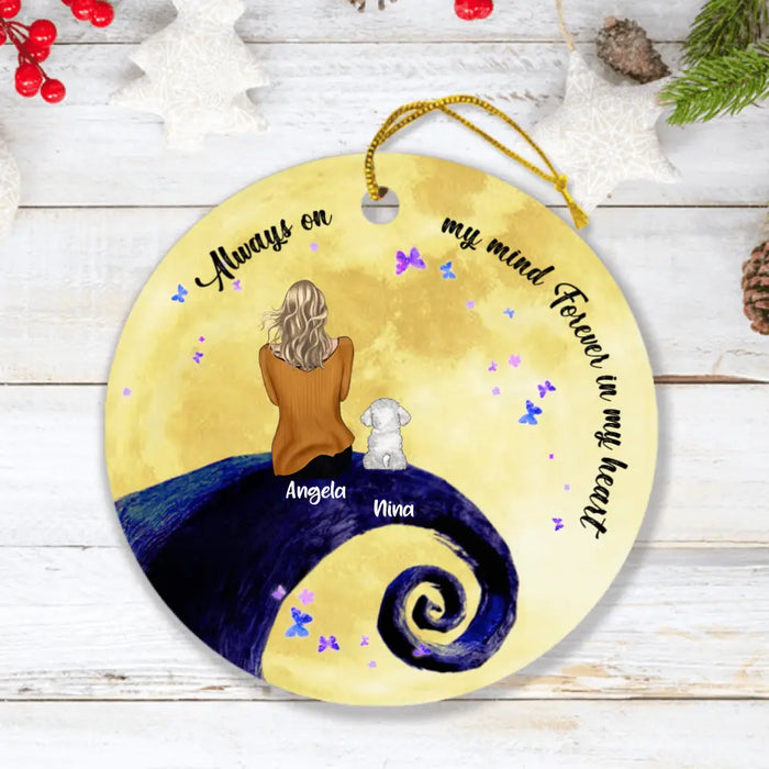 Personalized Pet Ornament - Up to 4 Pets - Best Gift For Dog/Cat Lovers - I Love You To The Moon And Back