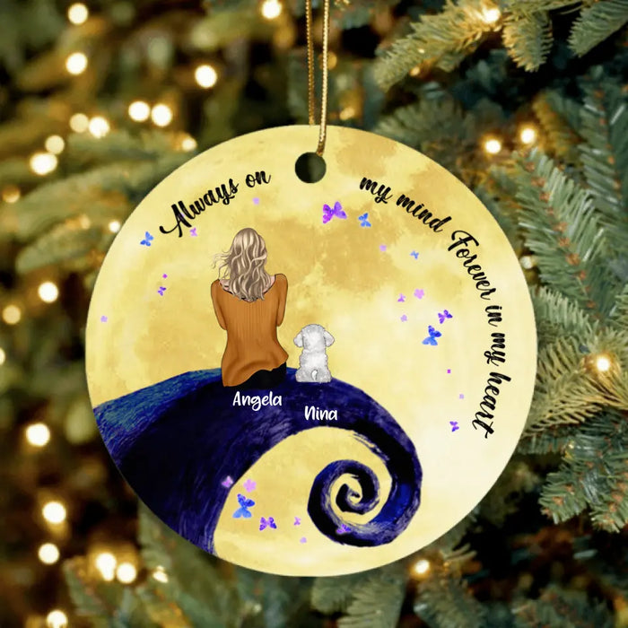 Personalized Pet Ornament - Up to 4 Pets - Best Gift For Dog/Cat Lovers - I Love You To The Moon And Back