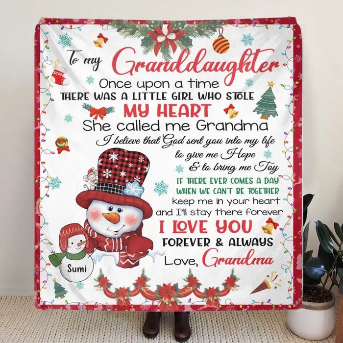Personalized To My Granddaughter Fleece Throw Blanket & Quilt - Gift Idea For Granddaughter - I Love You Forever & Always