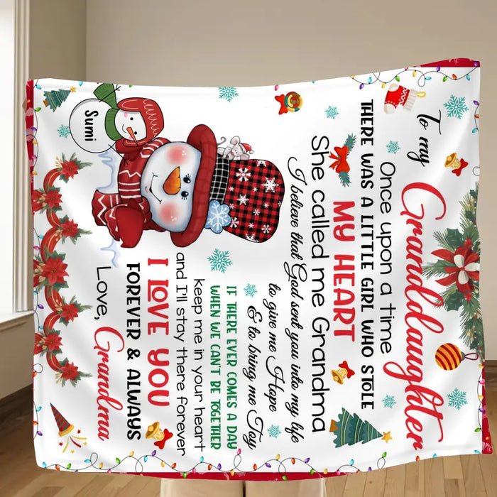 Personalized To My Granddaughter Fleece Throw Blanket & Quilt - Gift Idea For Granddaughter - I Love You Forever & Always