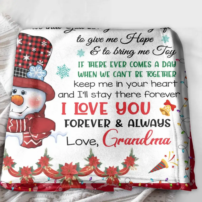 Personalized To My Granddaughter Fleece Throw Blanket & Quilt - Gift Idea For Granddaughter - I Love You Forever & Always