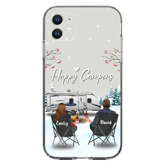 Personalized Camping Phone Case - Gift Idea For Camping Lover/Couple/Family/Friends - Happy Campers - Case For iPhone/Samsung
