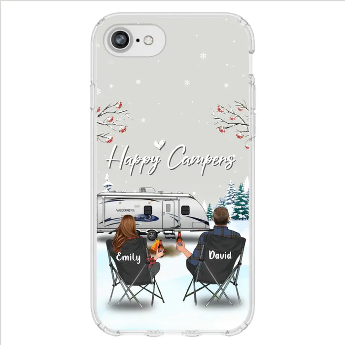 Personalized Camping Phone Case - Gift Idea For Camping Lover/Couple/Family/Friends - Happy Campers - Case For iPhone/Samsung