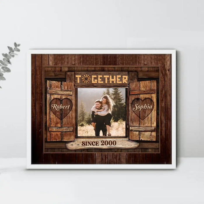 Personalized Couple Photo Unframed Horizontal Poster - Gift Idea For Couple/Husband/Wife - Together Since 2000