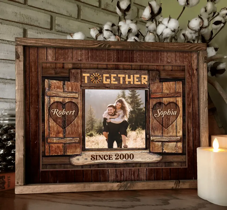 Personalized Couple Photo Unframed Horizontal Poster - Gift Idea For Couple/Husband/Wife - Together Since 2000