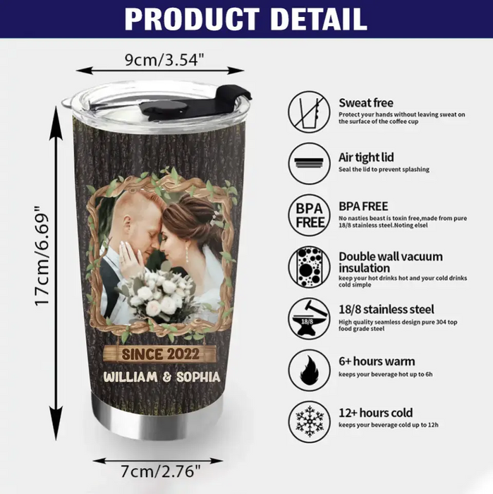 Personalized Couple Tumbler - Gift Idea For Couple/Him/Her/Anniversary - Upload Photo - My Husband Is Everything I Want