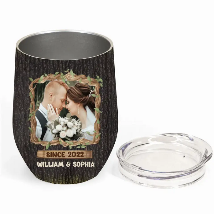 Personalized Couple Wine Tumbler - Gift Idea For Couple/Him/Her/Anniversary - Upload Photo - My Husband Is Everything I Want