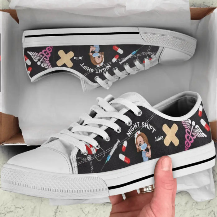 Personalized Nurse Canvas Sneakers - Gift Idea for Nurses/Friends