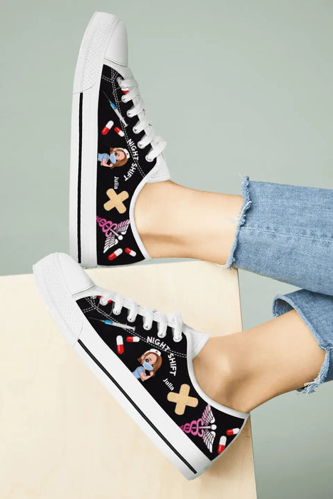 Personalized Nurse Canvas Sneakers - Gift Idea for Nurses/Friends