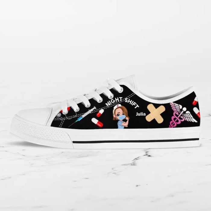Personalized Nurse Canvas Sneakers - Gift Idea for Nurses/Friends