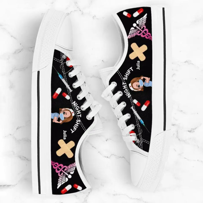 Personalized Nurse Canvas Sneakers - Gift Idea for Nurses/Friends