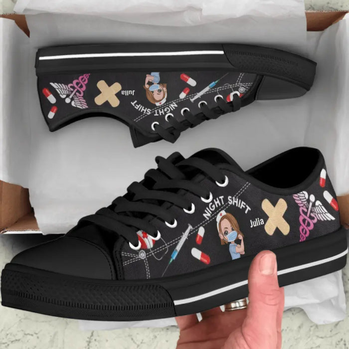 Personalized Nurse Canvas Sneakers - Gift Idea for Nurses/Friends