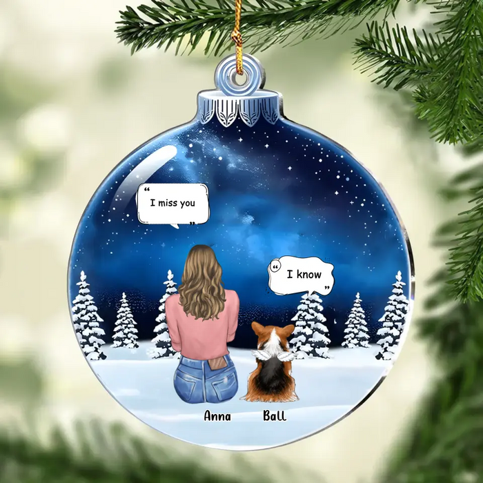 Personalized Memorial Pet Acrylic Ornament - Gift For Loss of Pet