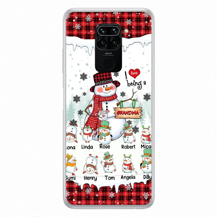 Personalized Snowman Christmas Grandma Phone Case - Christmas Gift Idea For Grandma - Up to 10 Kids - Case For Oppo/Xiaomi/Huawei