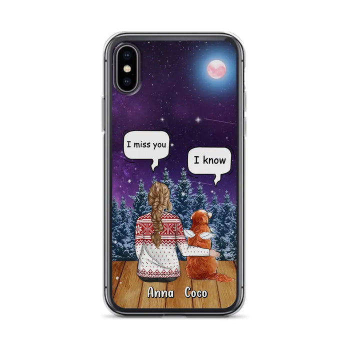 Personalized Memorial Pet Phone Case - Up to 4 Pets - Memorial Gift Idea For Dog/Cat Lover - I Miss You Dog - Case For iPhone/Samsung