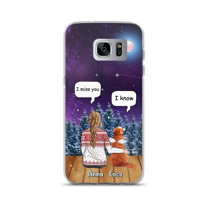 Personalized Memorial Pet Phone Case - Up to 4 Pets - Memorial Gift Idea For Dog/Cat Lover - I Miss You Dog - Case For iPhone/Samsung