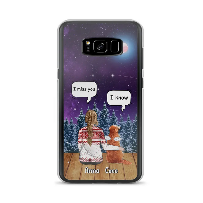 Personalized Memorial Pet Phone Case - Up to 4 Pets - Memorial Gift Idea For Dog/Cat Lover - I Miss You Dog - Case For iPhone/Samsung