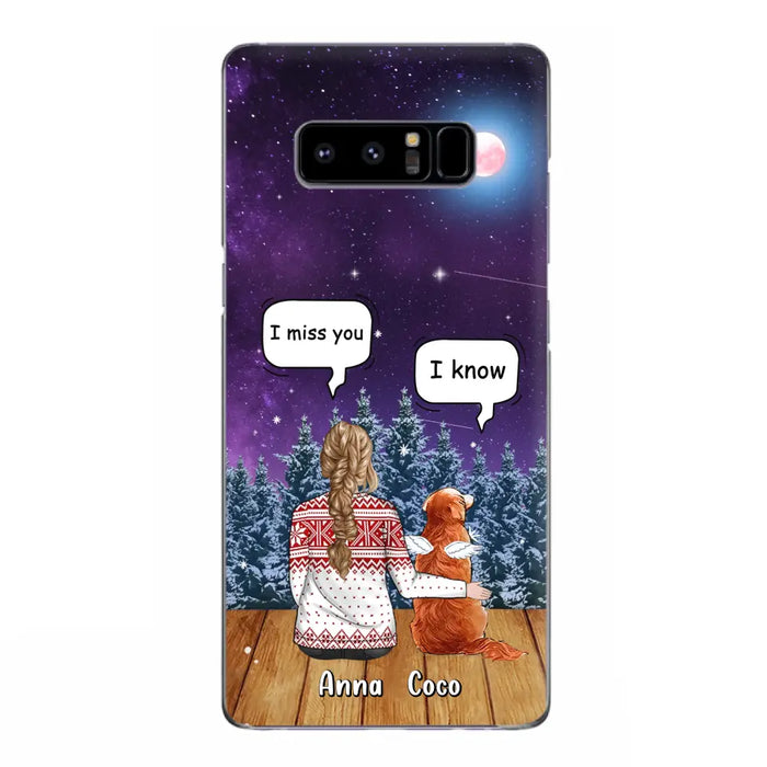 Personalized Memorial Pet Phone Case - Up to 4 Pets - Memorial Gift Idea For Dog/Cat Lover - I Miss You Dog - Case For iPhone/Samsung