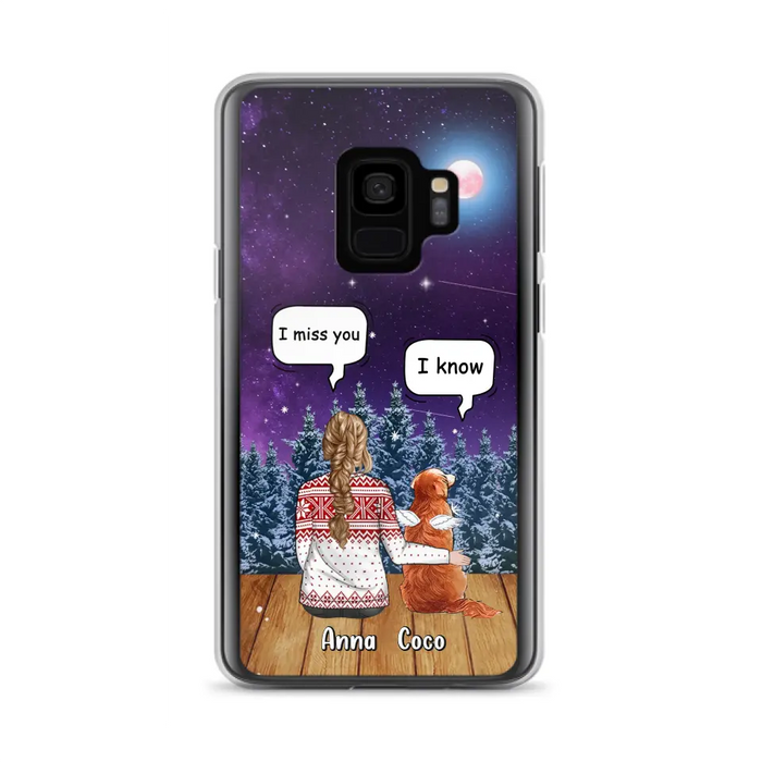 Personalized Memorial Pet Phone Case - Up to 4 Pets - Memorial Gift Idea For Dog/Cat Lover - I Miss You Dog - Case For iPhone/Samsung