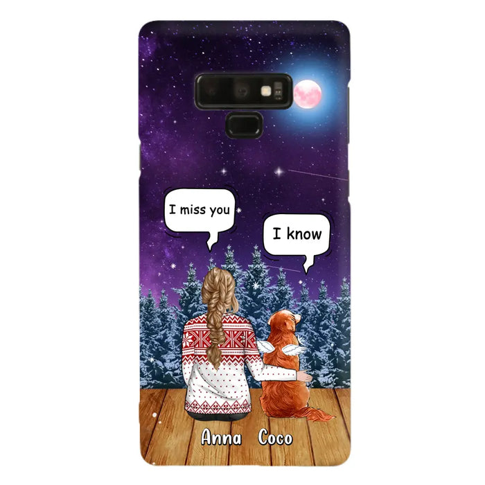 Personalized Memorial Pet Phone Case - Up to 4 Pets - Memorial Gift Idea For Dog/Cat Lover - I Miss You Dog - Case For iPhone/Samsung