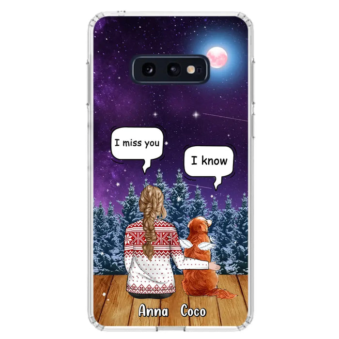 Personalized Memorial Pet Phone Case - Up to 4 Pets - Memorial Gift Idea For Dog/Cat Lover - I Miss You Dog - Case For iPhone/Samsung