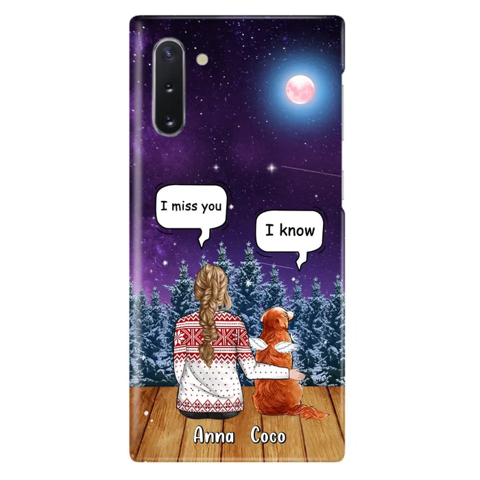 Personalized Memorial Pet Phone Case - Up to 4 Pets - Memorial Gift Idea For Dog/Cat Lover - I Miss You Dog - Case For iPhone/Samsung