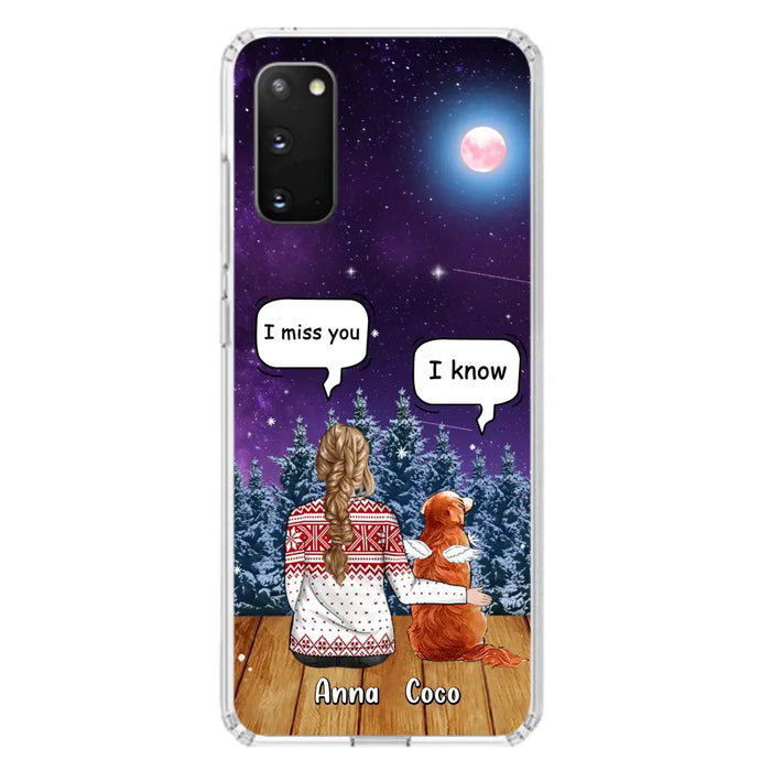 Personalized Memorial Pet Phone Case - Up to 4 Pets - Memorial Gift Idea For Dog/Cat Lover - I Miss You Dog - Case For iPhone/Samsung