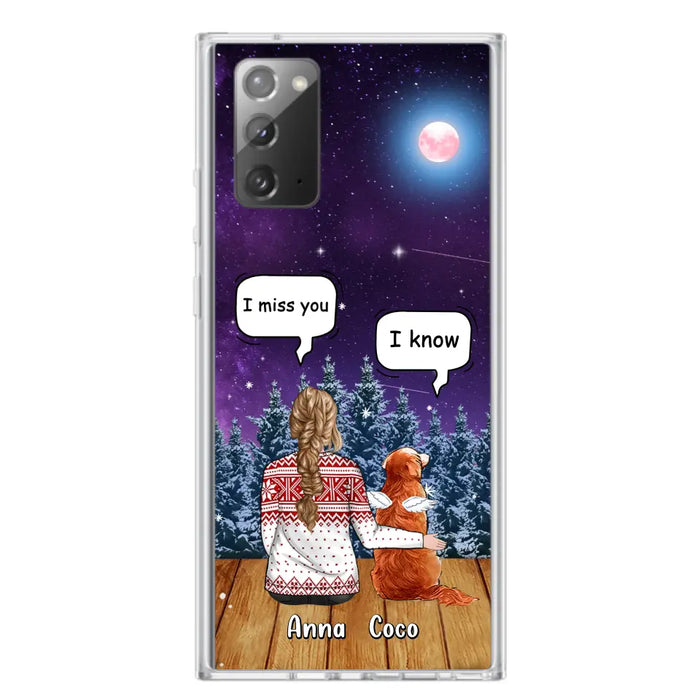 Personalized Memorial Pet Phone Case - Up to 4 Pets - Memorial Gift Idea For Dog/Cat Lover - I Miss You Dog - Case For iPhone/Samsung