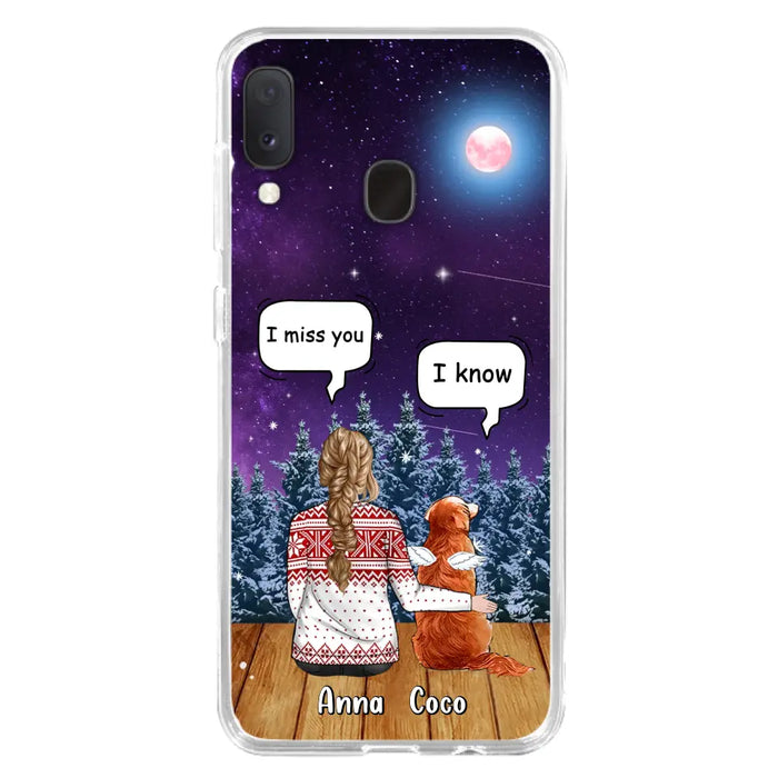 Personalized Memorial Pet Phone Case - Up to 4 Pets - Memorial Gift Idea For Dog/Cat Lover - I Miss You Dog - Case For iPhone/Samsung