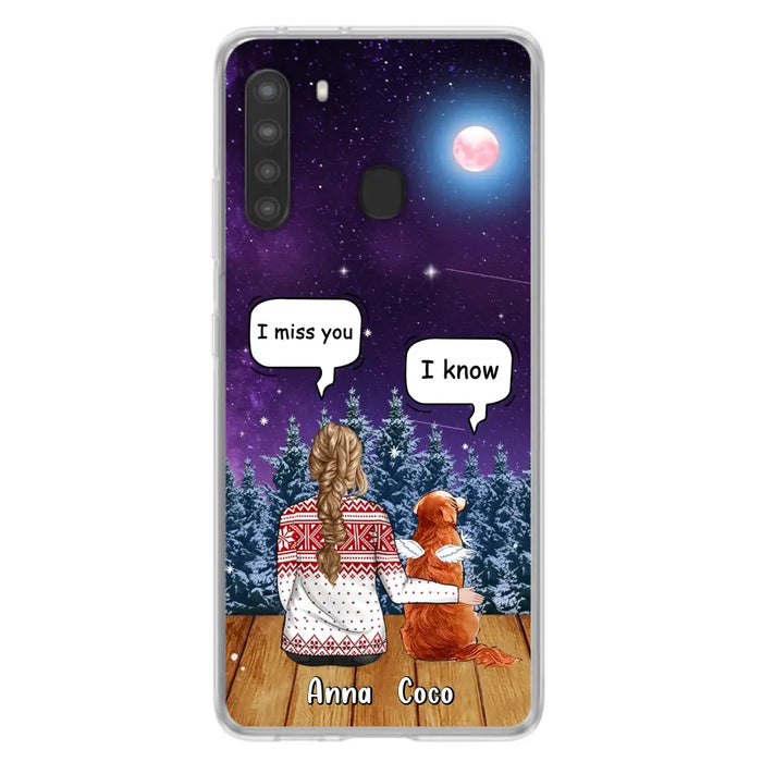 Personalized Memorial Pet Phone Case - Up to 4 Pets - Memorial Gift Idea For Dog/Cat Lover - I Miss You Dog - Case For iPhone/Samsung