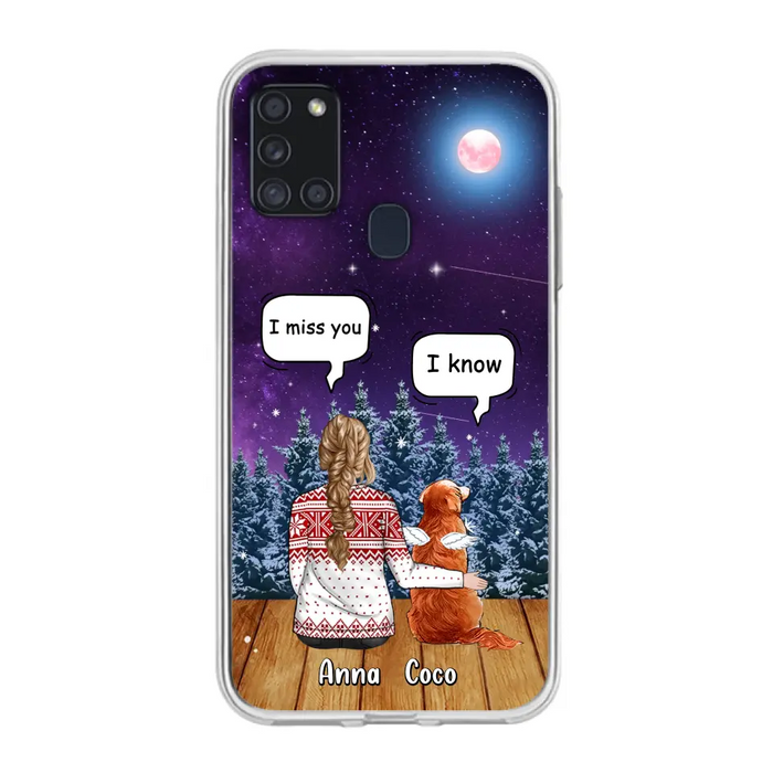Personalized Memorial Pet Phone Case - Up to 4 Pets - Memorial Gift Idea For Dog/Cat Lover - I Miss You Dog - Case For iPhone/Samsung