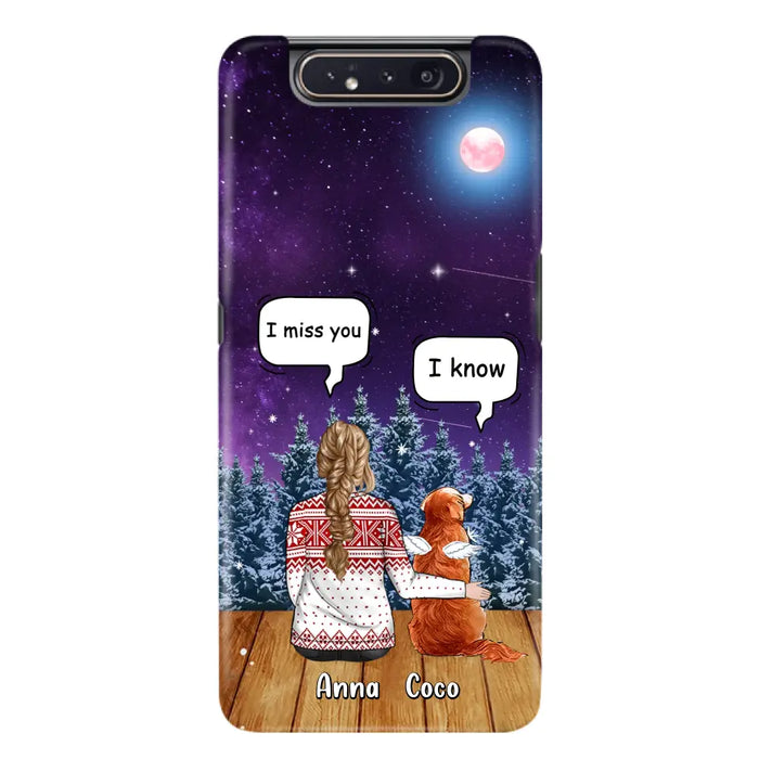 Personalized Memorial Pet Phone Case - Up to 4 Pets - Memorial Gift Idea For Dog/Cat Lover - I Miss You Dog - Case For iPhone/Samsung