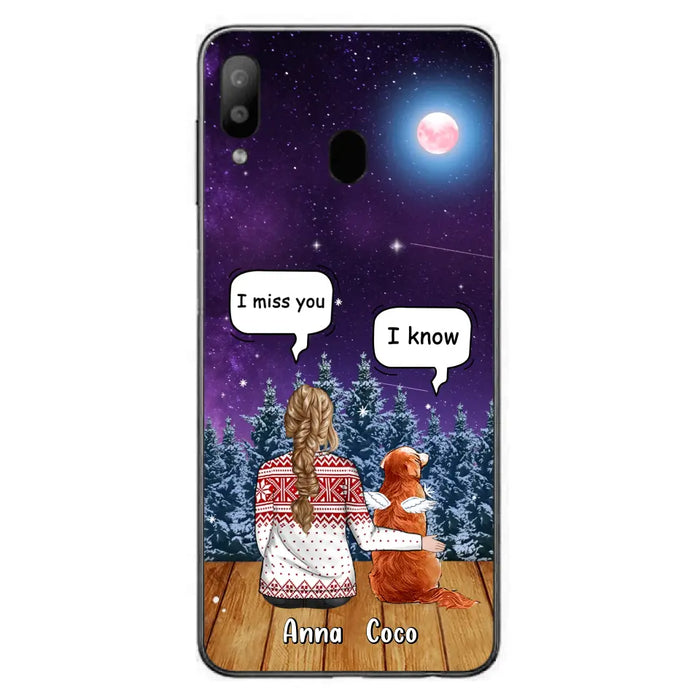 Personalized Memorial Pet Phone Case - Up to 4 Pets - Memorial Gift Idea For Dog/Cat Lover - I Miss You Dog - Case For iPhone/Samsung