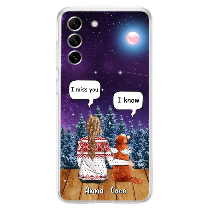 Personalized Memorial Pet Phone Case - Up to 4 Pets - Memorial Gift Idea For Dog/Cat Lover - I Miss You Dog - Case For iPhone/Samsung