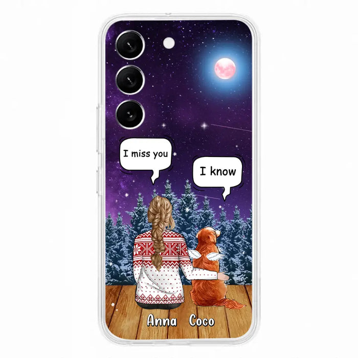 Personalized Memorial Pet Phone Case - Up to 4 Pets - Memorial Gift Idea For Dog/Cat Lover - I Miss You Dog - Case For iPhone/Samsung