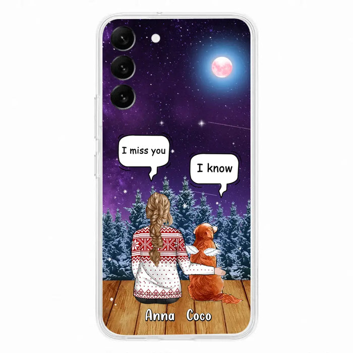 Personalized Memorial Pet Phone Case - Up to 4 Pets - Memorial Gift Idea For Dog/Cat Lover - I Miss You Dog - Case For iPhone/Samsung