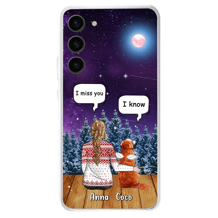 Personalized Memorial Pet Phone Case - Up to 4 Pets - Memorial Gift Idea For Dog/Cat Lover - I Miss You Dog - Case For iPhone/Samsung