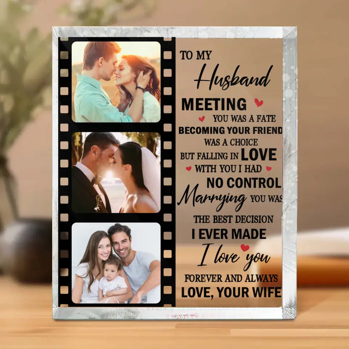 Personalized Husband And Wife Acrylic Plaque - Gift For Valentine/Wedding/Anniversary - Upload Photo - I Love You Forever And Always