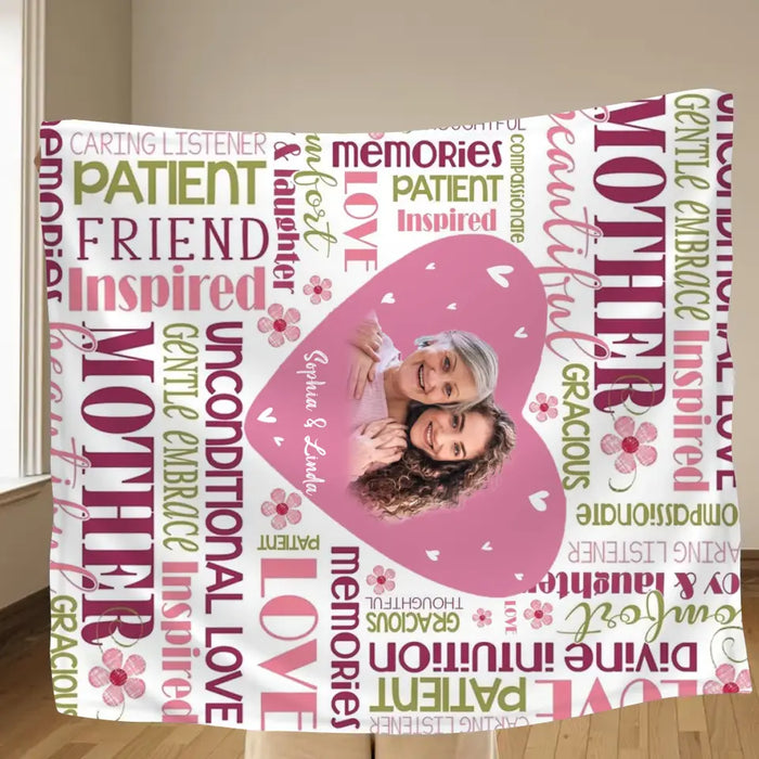 Personalized Mom & Daughter Photo Quilt/Fleece Throw Blanket - Upload Photo - Gift Idea For Mother/Daughter - Unconditional Love
