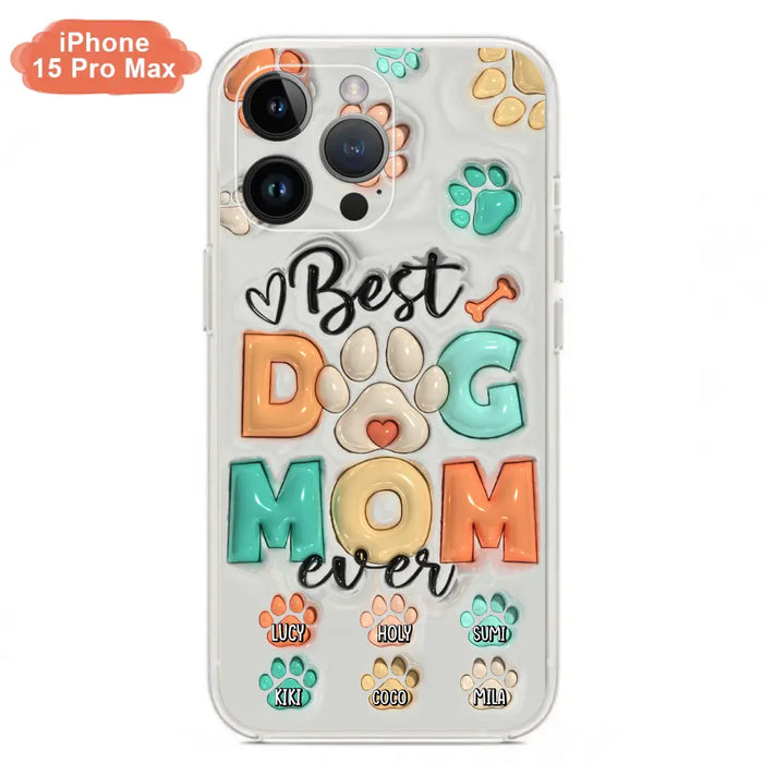 Personalized Dog Mom/Dad Phone Case - Gift Idea For Dog Owners/Lovers - Up to 6 Paws - Best Dog Mom Ever - Case For iPhone/Samsung