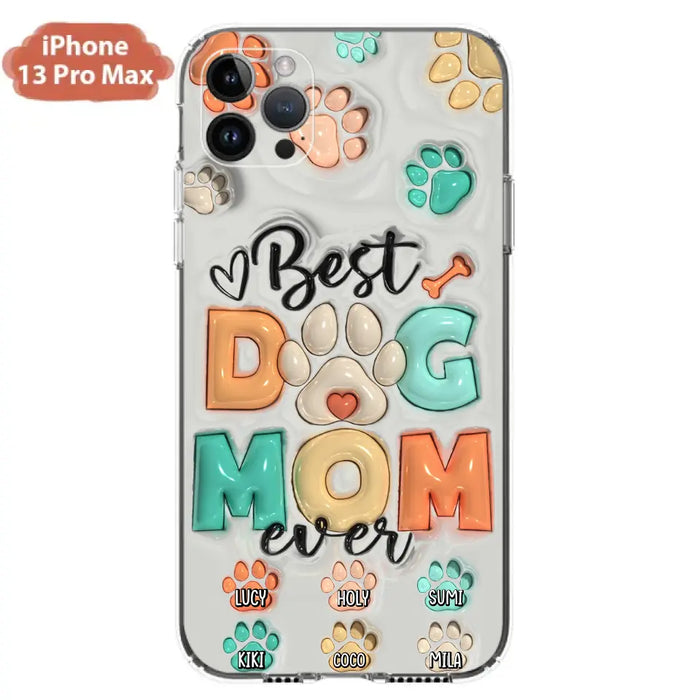 Personalized Dog Mom/Dad Phone Case - Gift Idea For Dog Owners/Lovers - Up to 6 Paws - Best Dog Mom Ever - Case For iPhone/Samsung