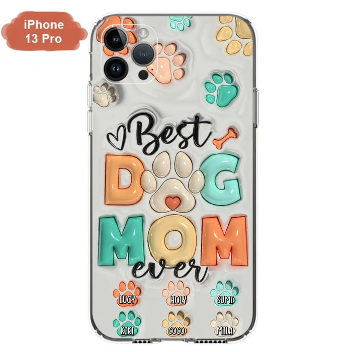 Personalized Dog Mom/Dad Phone Case - Gift Idea For Dog Owners/Lovers - Up to 6 Paws - Best Dog Mom Ever - Case For iPhone/Samsung